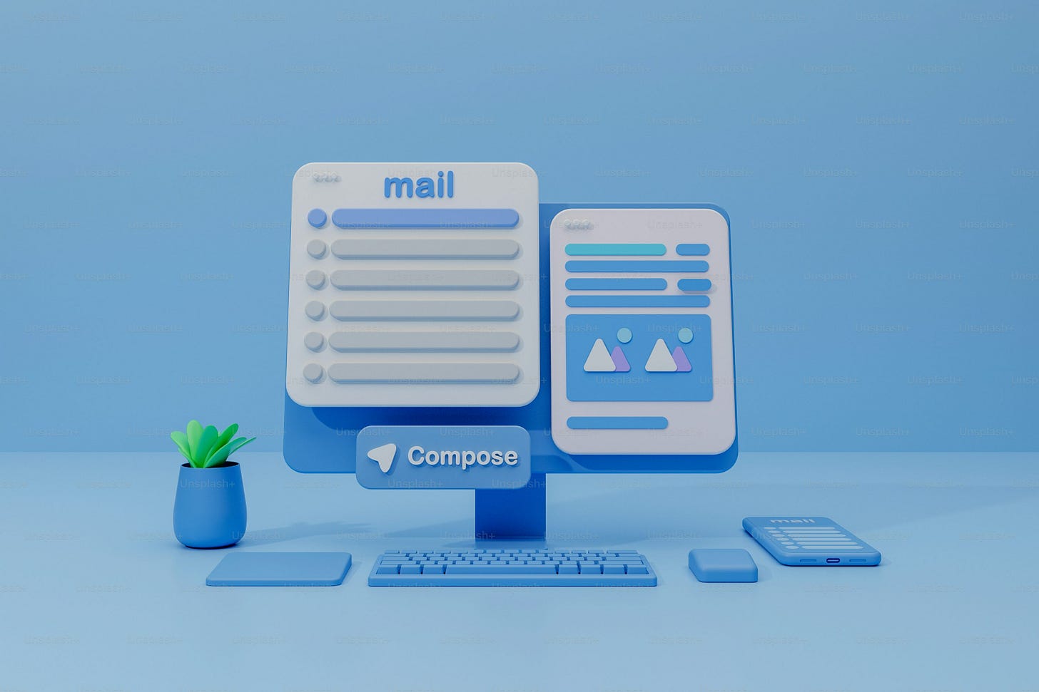 A computer monitor sitting on top of a desk A computer monitor sitting on top of a desk