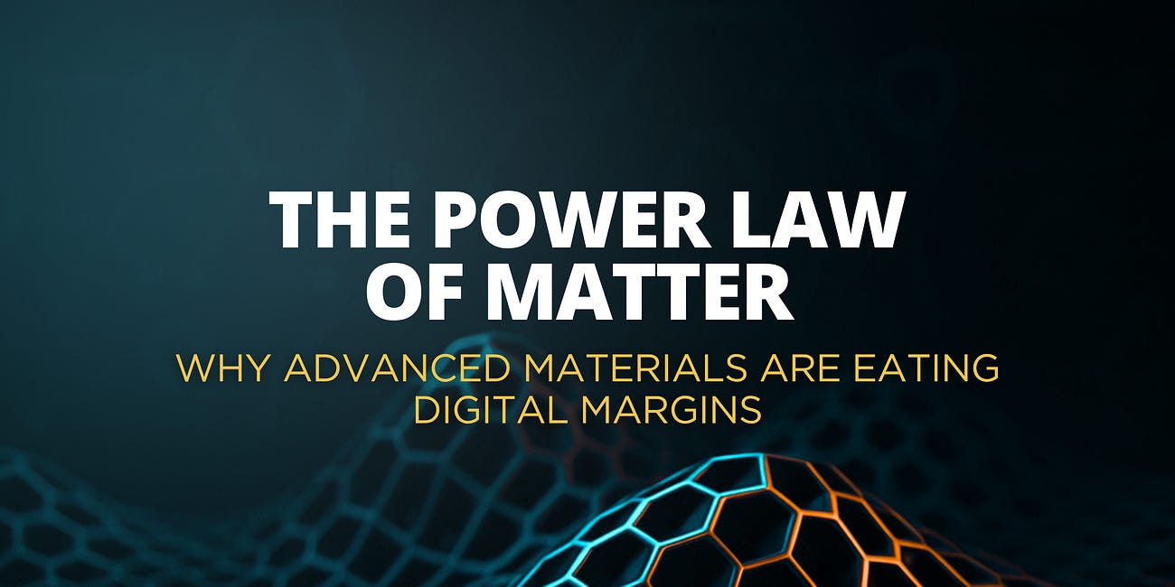 The Power Law of Matter: Why Advanced Materials are Eating Digital Margins