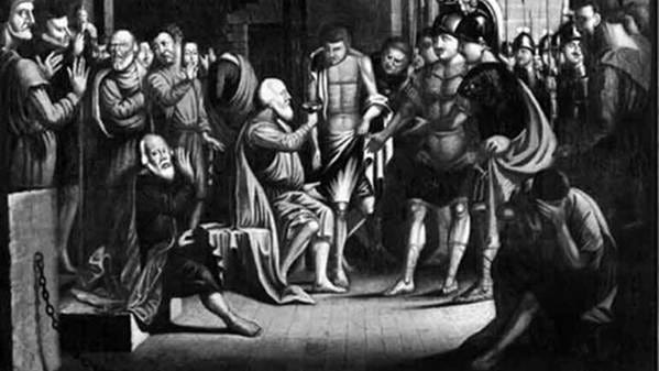 A painting of a person being held by a person

AI-generated content may be incorrect.