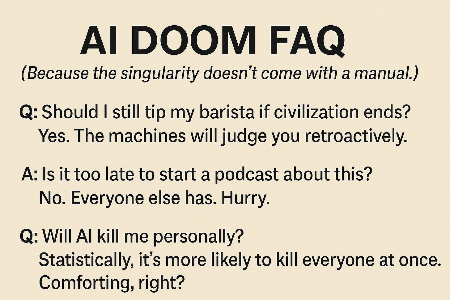 AI Survivor Guide - Humour in Chaos