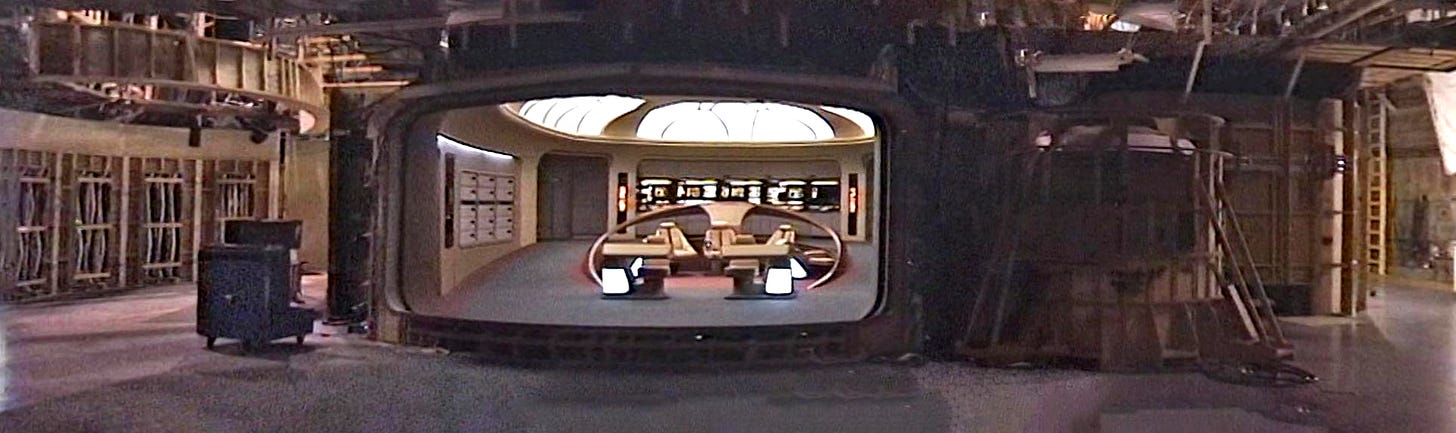 The Enterprise D bridge from a slightly different angle (Paramount Stage 8) The Enterprise D bridge from a slightly different angle (Paramount Stage 8)