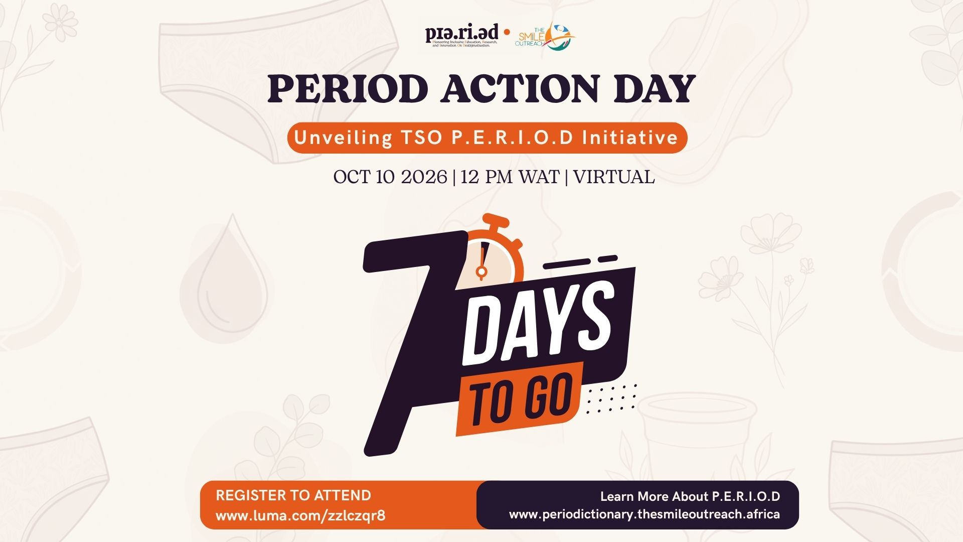 One week until Period Action Day