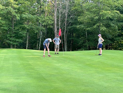 (various photos of us golfing and eating cookies in beautiful places with david francey)