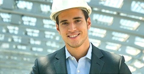 Young Handsome Engineer Foreman Architect Builder Young Handsome Engineer Foreman Architect Builder
