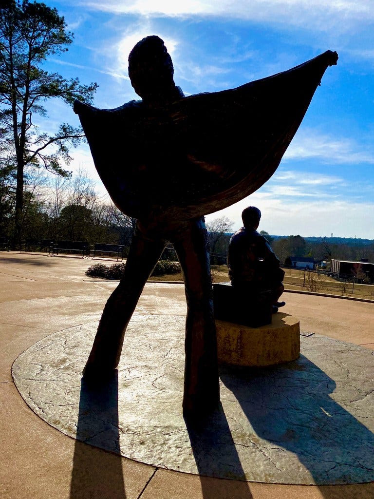 Silhouette of Elvis statue Silhouette of Elvis statue
