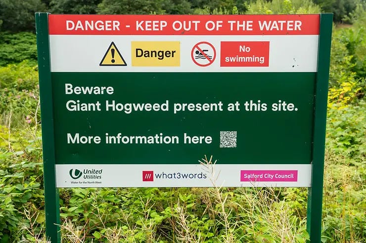 Warning signs at Clifton Country Park, before you head down to the River Irwell ‘beach’. Warning signs at Clifton Country Park, before you head down to the River Irwell ‘beach’.