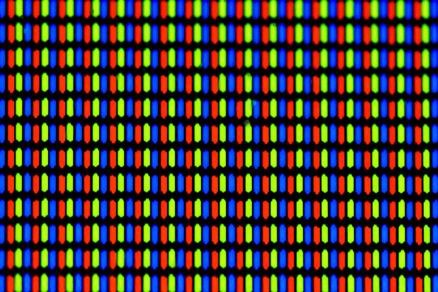 A macro shot of LCD pixels RGB A macro shot of LCD pixels RGB