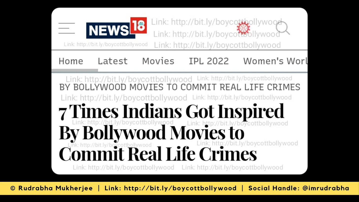 Bollywood Movies inspired people to commit real life crimes Bollywood Movies inspired people to commit real life crimes