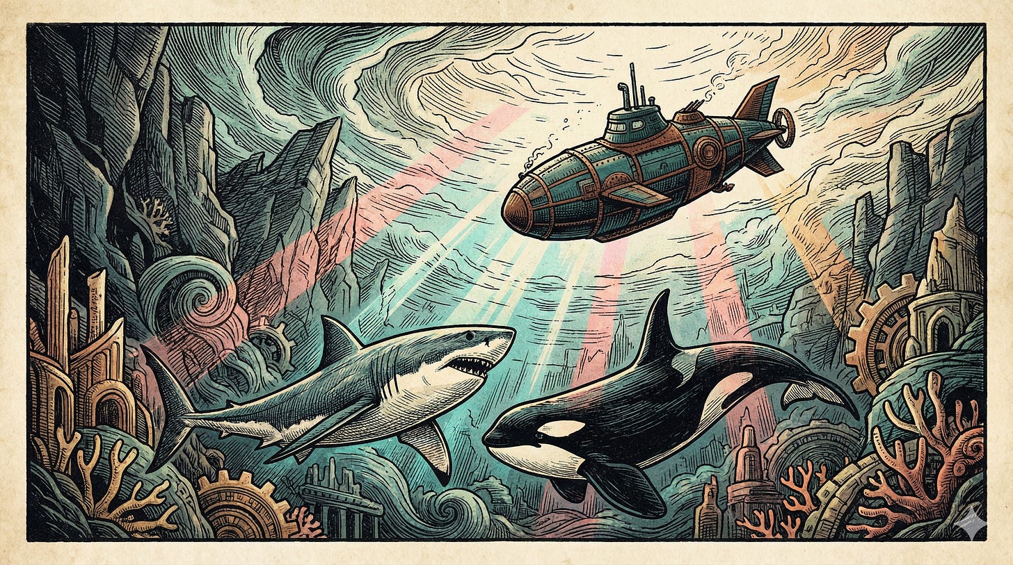 Illustration of person contemplating learning and knowledge in the future of learning AI age