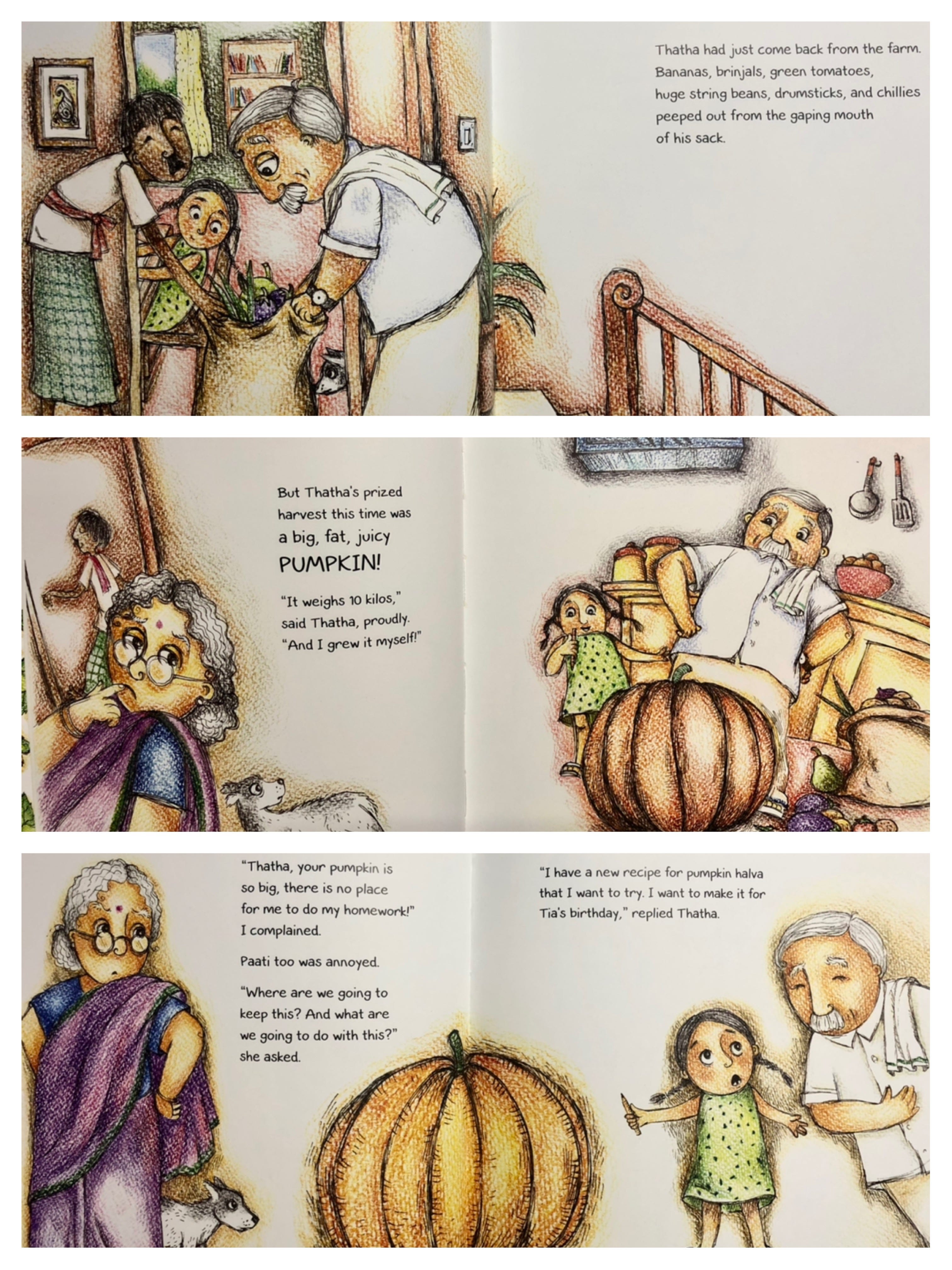 Thatha's Pumpkin - by Roopa Baliga - House Full of Books, image size:3024x4032