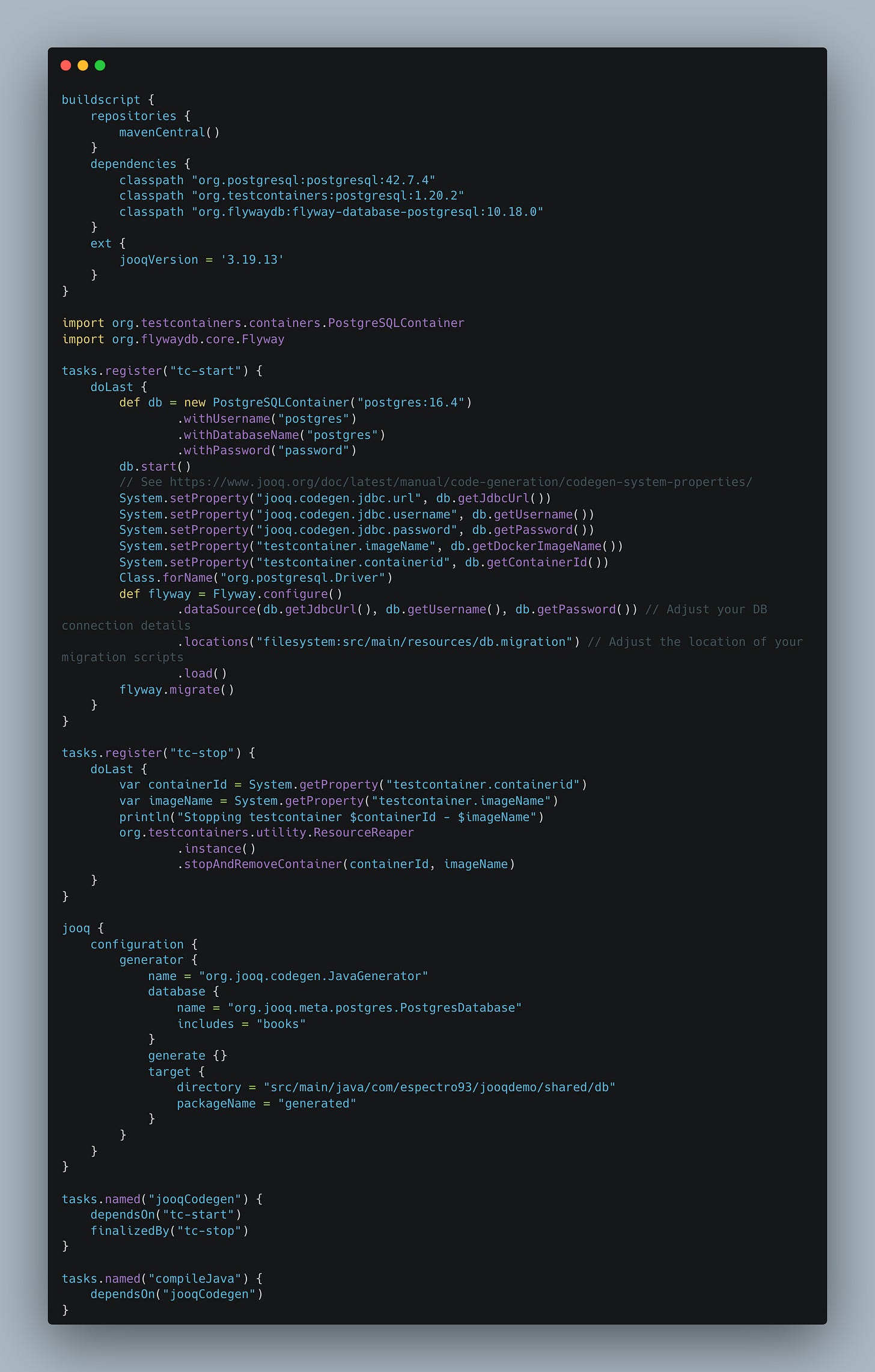 jOOQ Gradle File