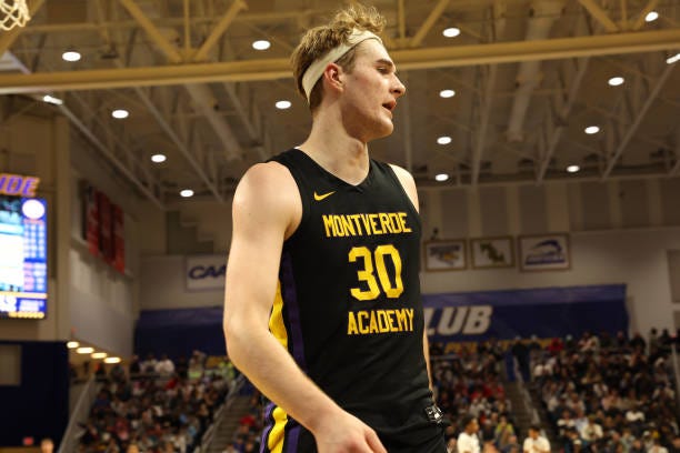 Liam McNeeley attends the Bob McKillop Invitational At Hofstra University on February 16, 2024 in New York City.