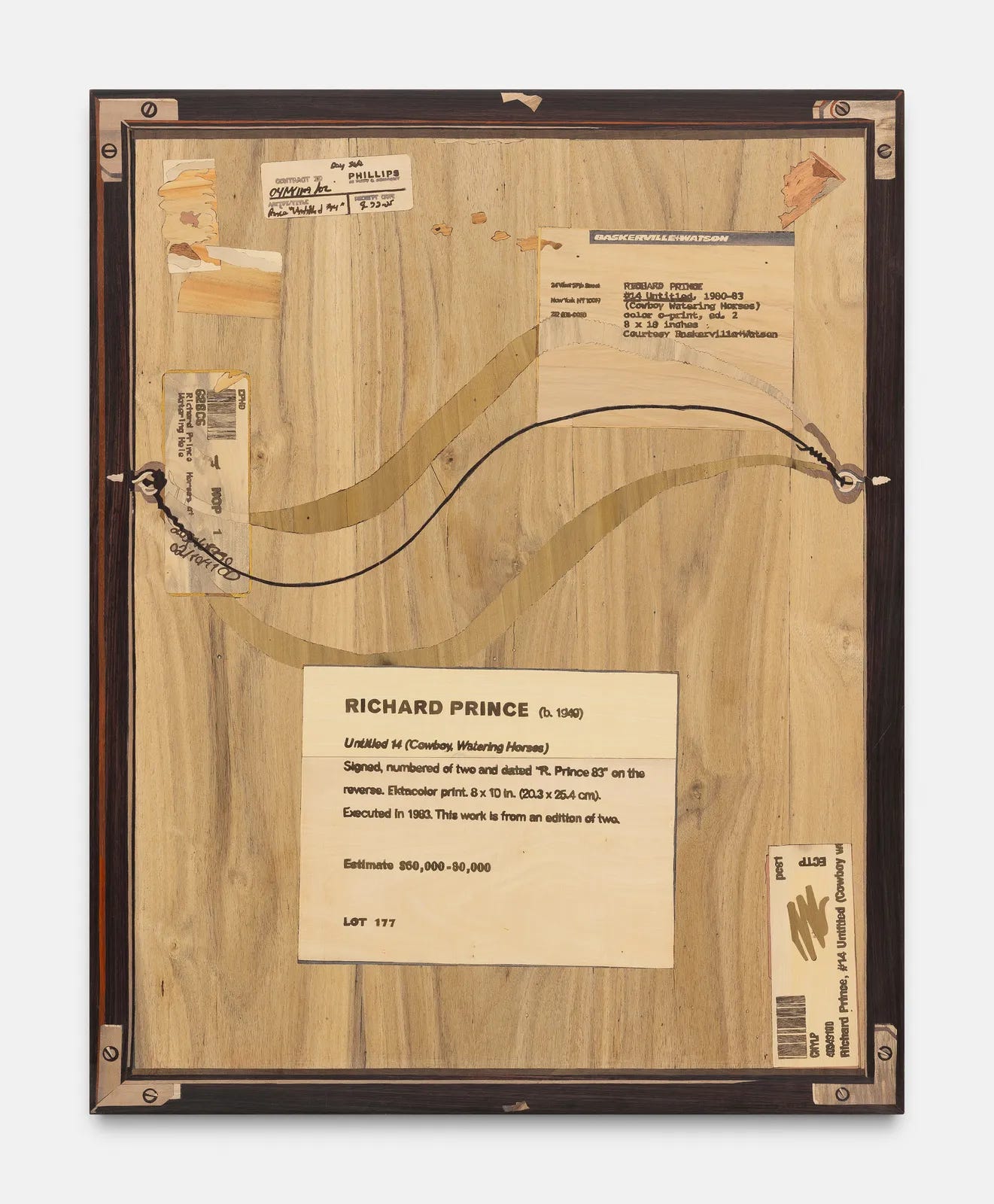 Michael Bühler-Rose, Verso (Richard Prince, #14 Untitled (Cowboy Watering Horses), 1983), 2025