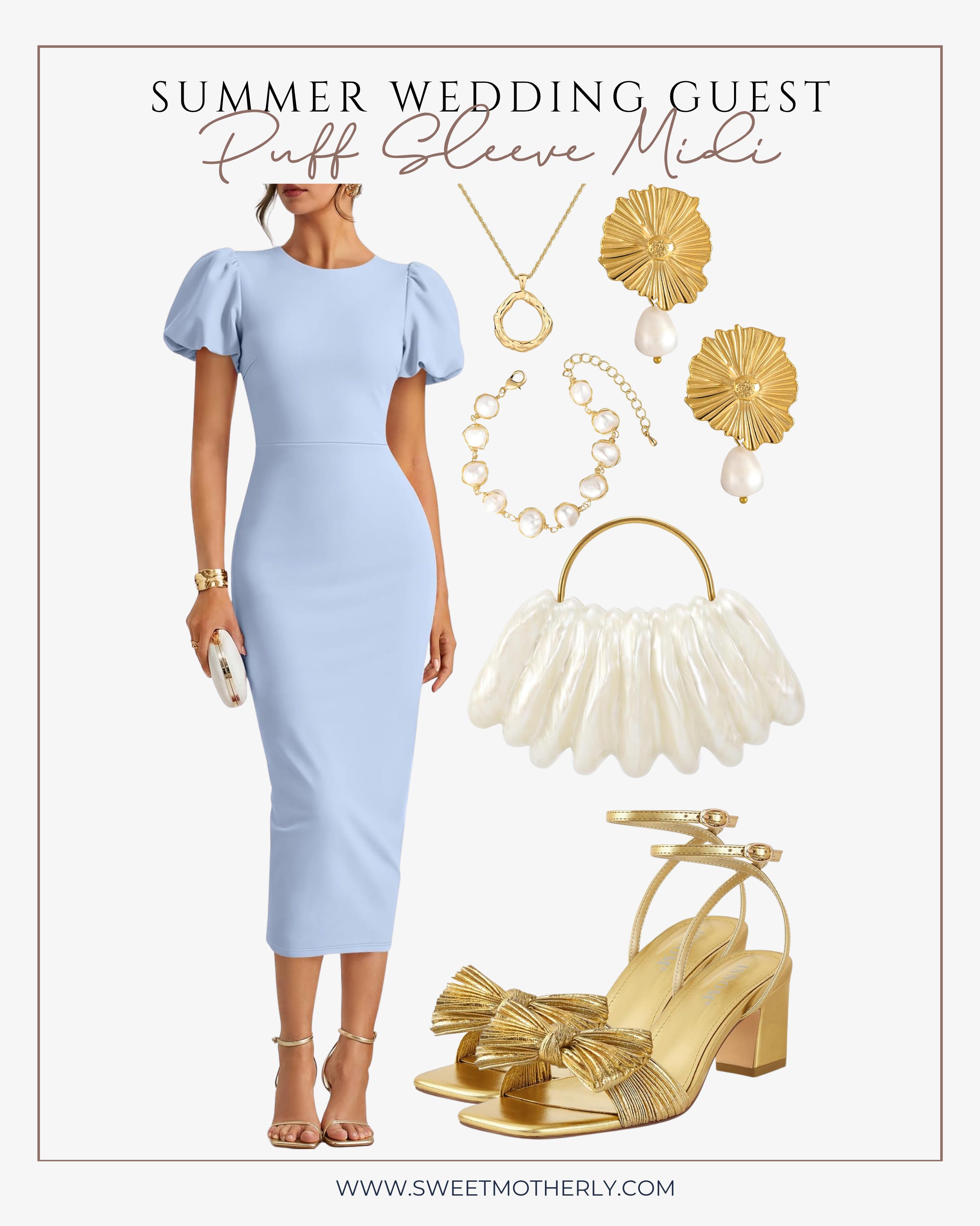white mid length dress Romantic Corset Flare Midi Dress main image 1
