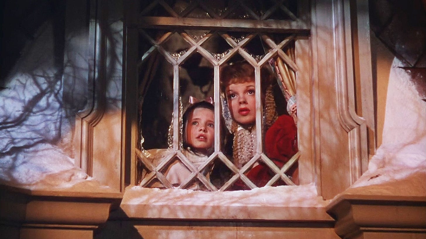 “Tootie” (Margaret O’Brien) and Esther Smith (Judy Garland) in Meet Me in St. Louis “Tootie” (Margaret O’Brien) and Esther Smith (Judy Garland) in Meet Me in St. Louis
