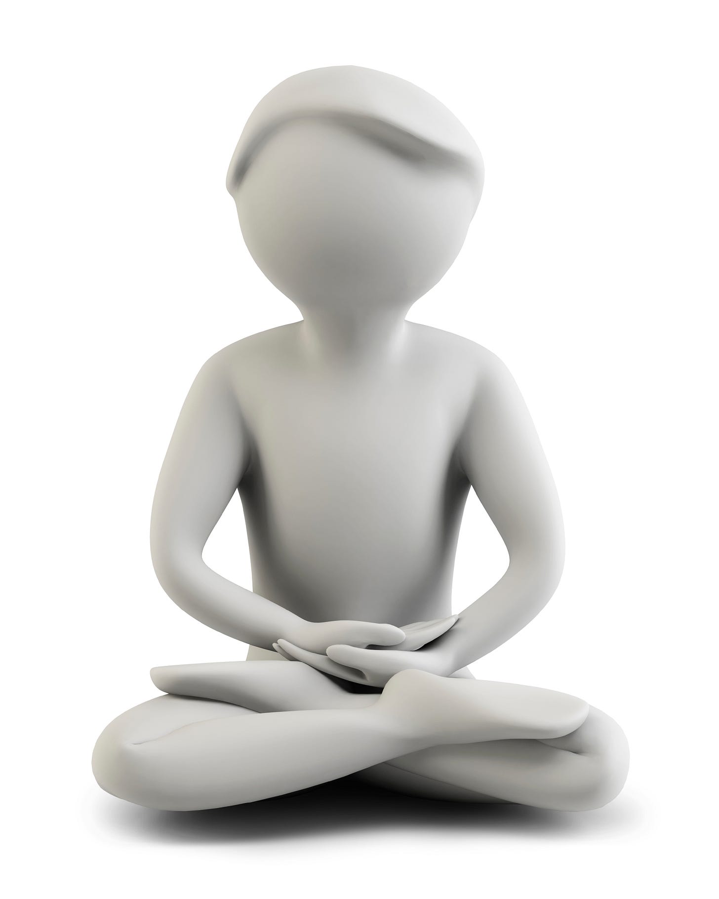 3d iage of a person meditating. 