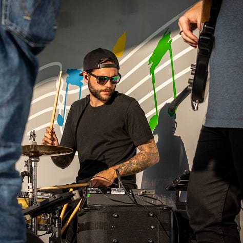 musicians onstage playing country music