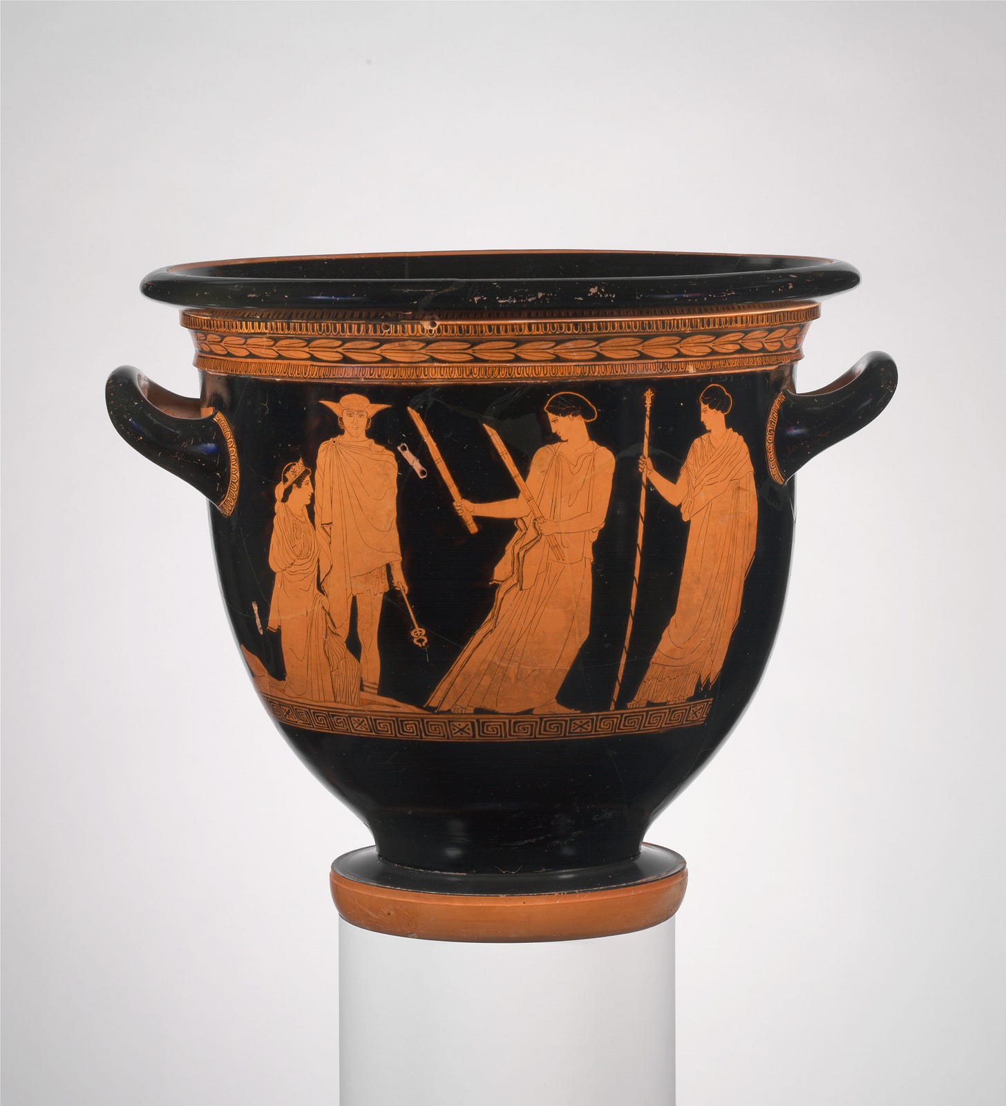Terracotta bell-krater showing the ascension of Persephone Terracotta bell-krater showing the ascension of Persephone