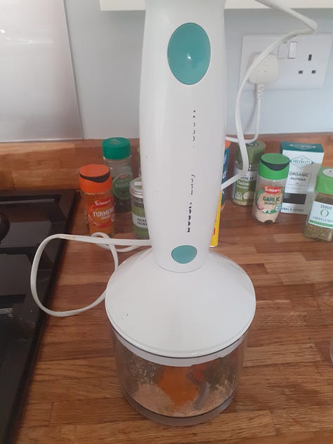 Images of step by step to make savoury spice blend