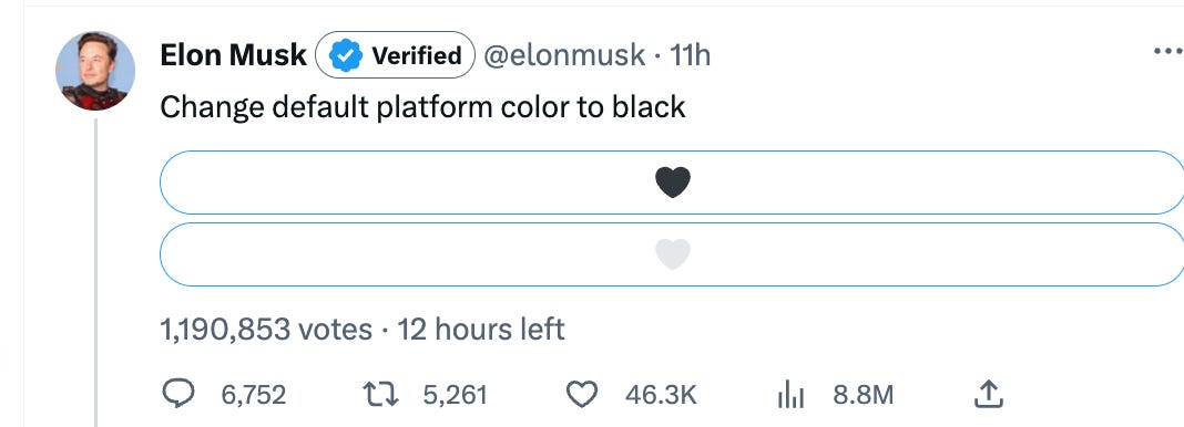 Poll: Change default platform color to black