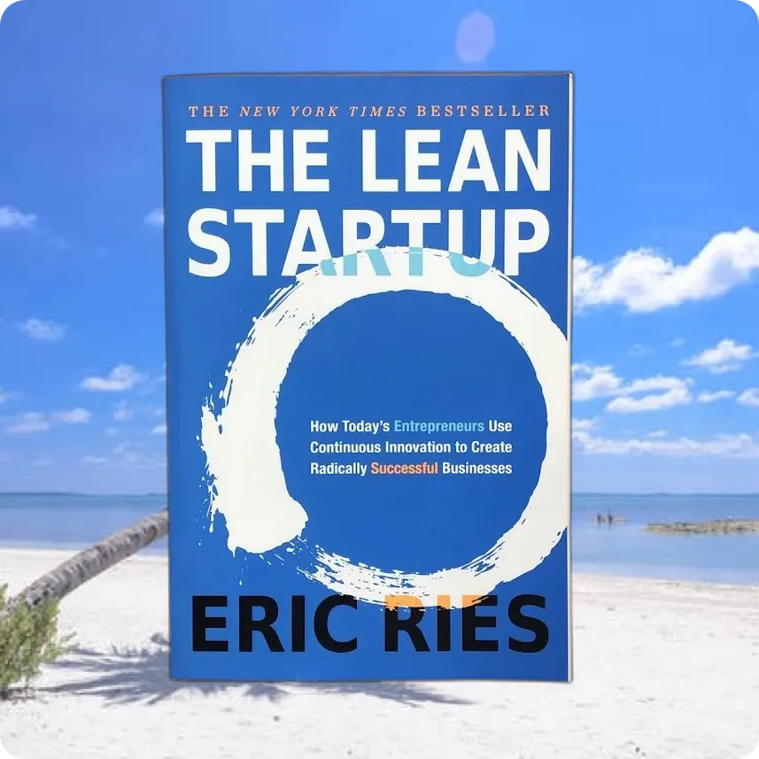 This image shows the book The Lean Startup by Eric Ries, a foundational guide for entrepreneurs focused on lean methods. This image shows the book The Lean Startup by Eric Ries, a foundational guide for entrepreneurs focused on lean methods.