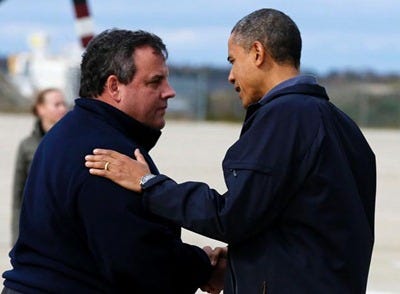 Obama and Christie Obama and Christie