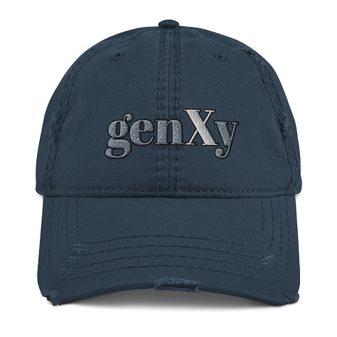 genXy Distressed Dad Hat — $24