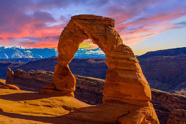 Arches National Park Beautiful Sunset Image taken at Arches National Park in Utah delicate arch stock pictures, royalty-free photos & images