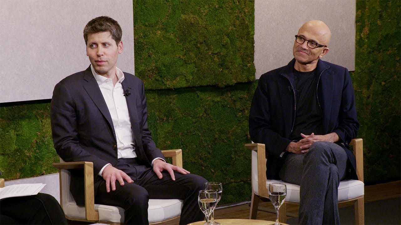 An interview with Sam Altman and Satya Nadella
