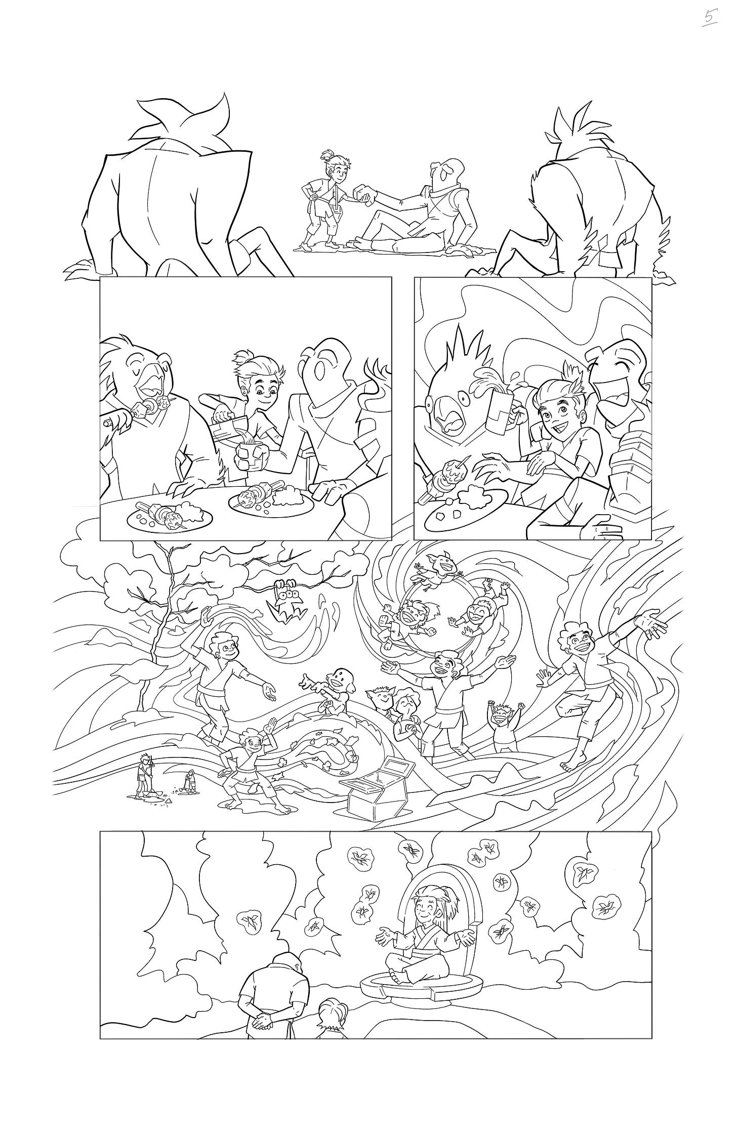 The final inked version of page 5, after making all revisions.