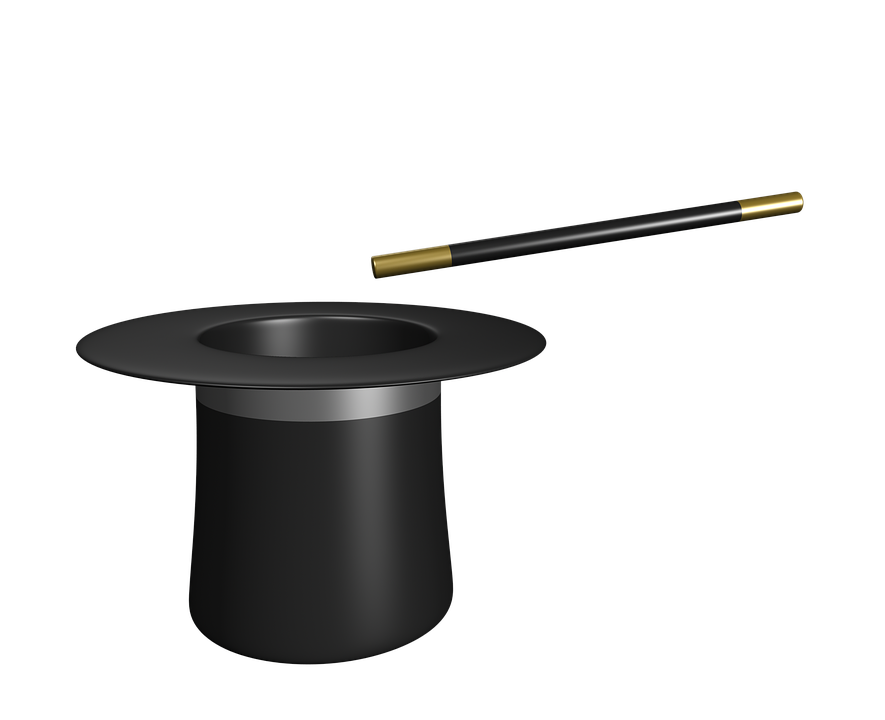 Magician, Magic, Wand, Hat, Trick, Top, Human, Prop