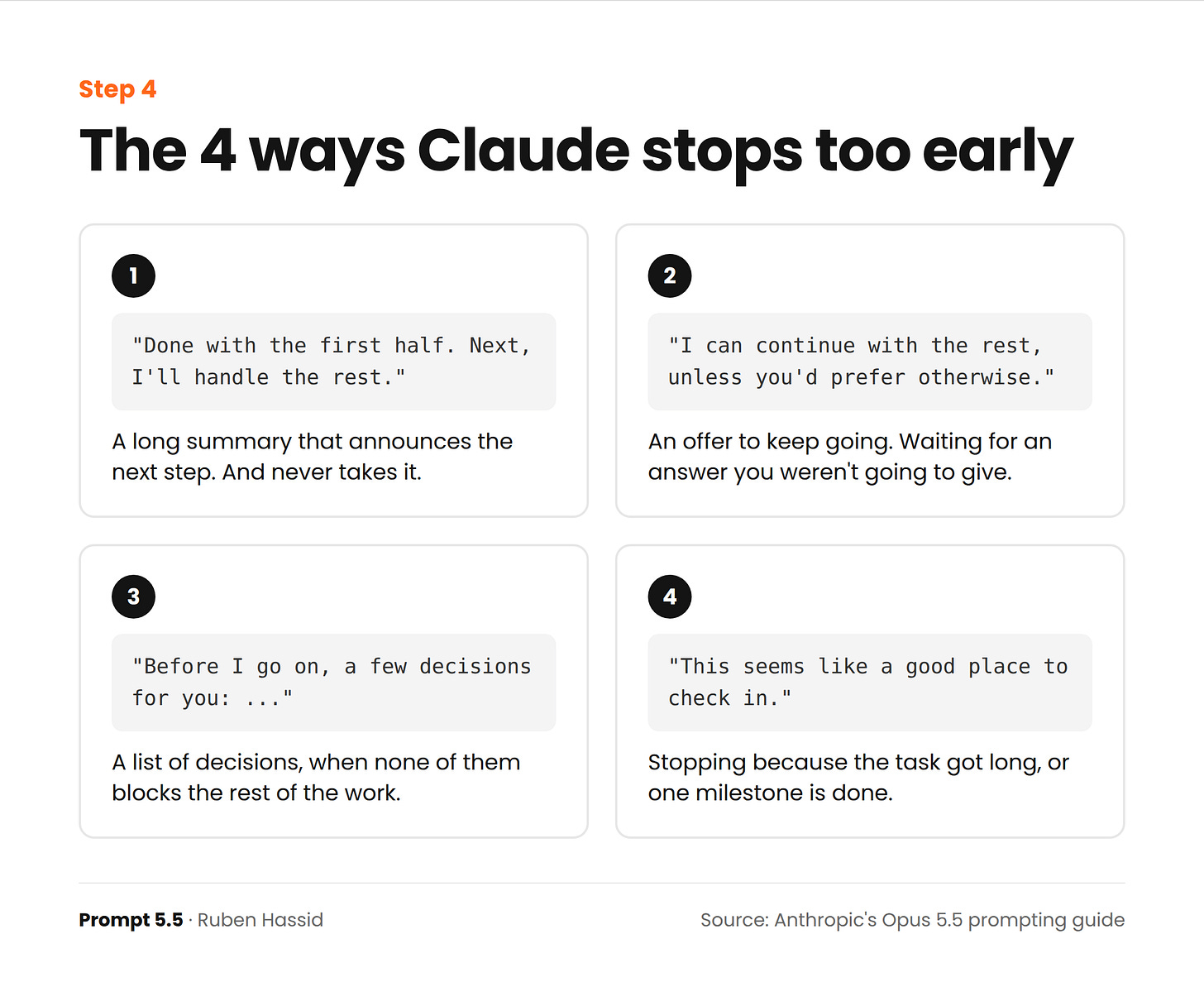 The 4 early stops