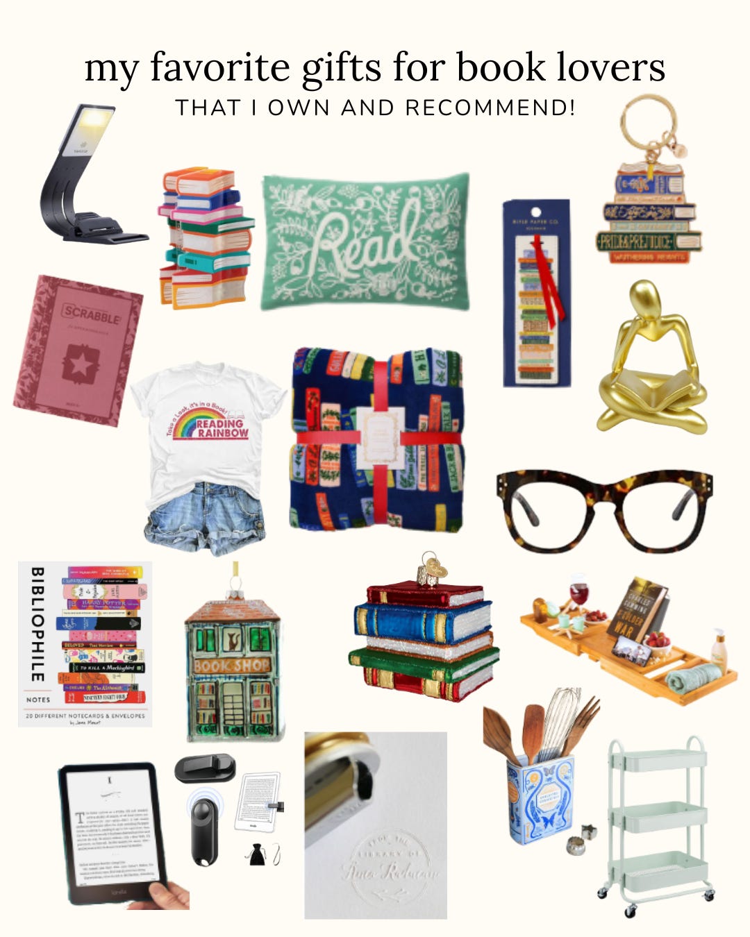 My favorite gifts for Book Lovers that I own and recommend