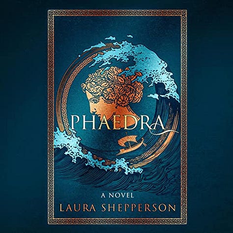 Images of audiobook covers for The Sunbearer Trials, Phaedra, and Book Lovers.