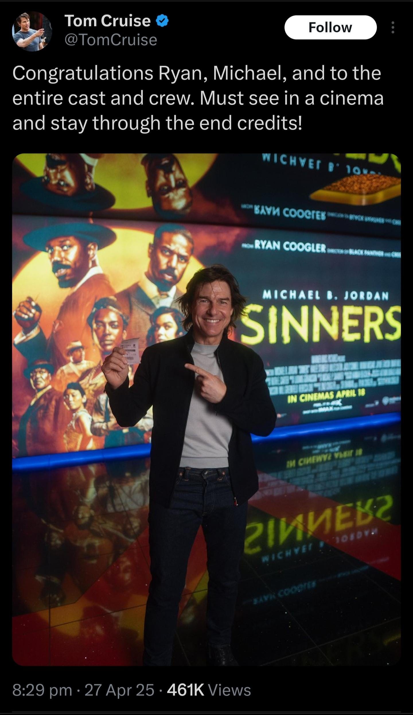 Tom Cruise is a certified Sinner : r/blankies