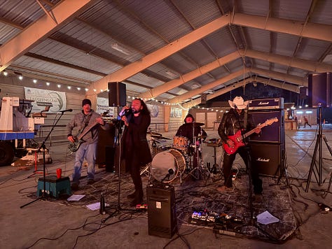 bonfire at the park in the snow