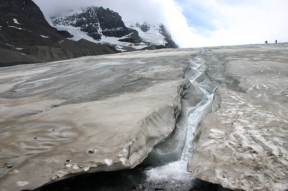 File:Melting Toe of Athabasca Glacier.jpg
