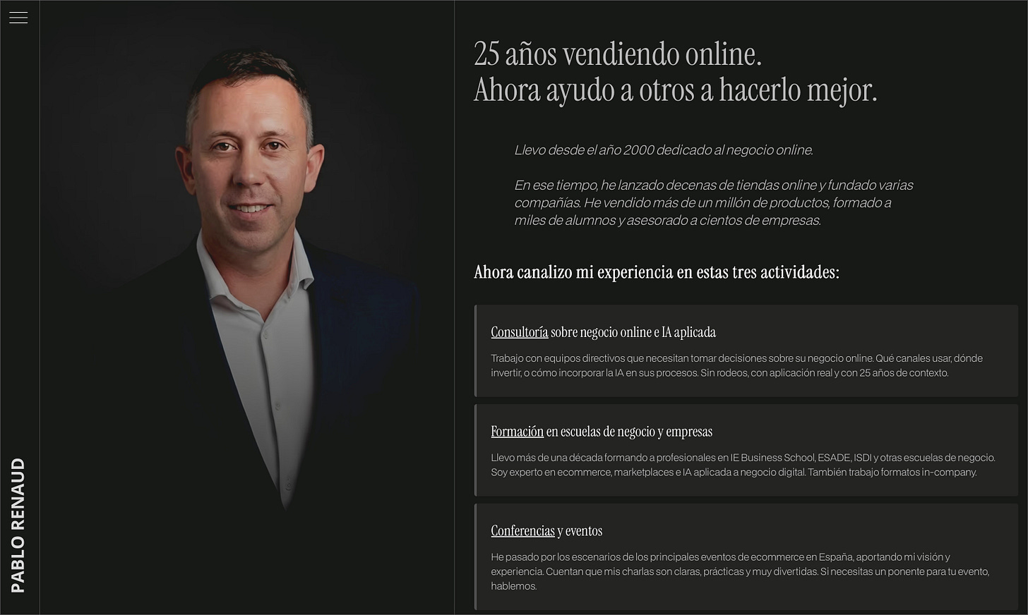 Web oficial de Pablo Renaud