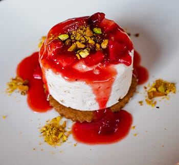 strawberry shortcakes, strawberry semifreddo, strawberry trifle