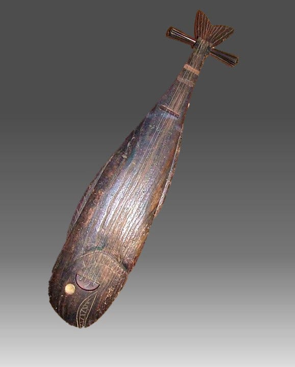 Mōsō  Biwa (盲僧琵琶), Wood, silk, Japanese