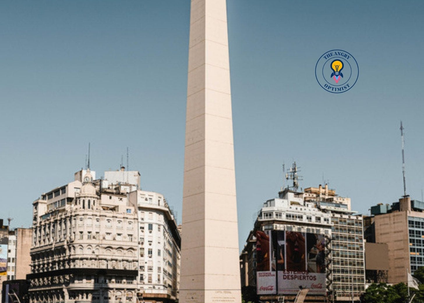 The Obelisk of Buenos Aires against a blue sky The Obelisk of Buenos Aires against a blue sky