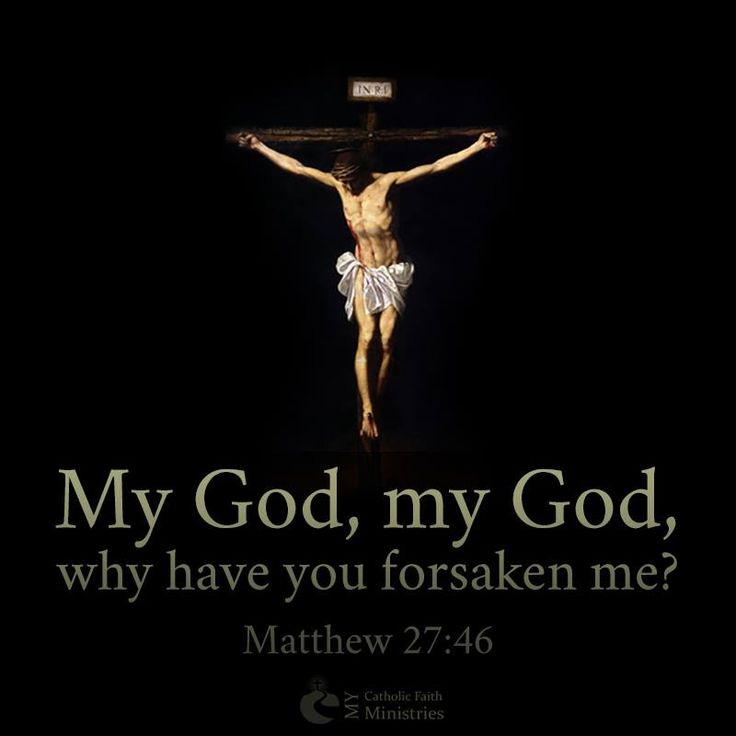 This may contain: a cross with the words, my god, my god, why have you forsaken me?