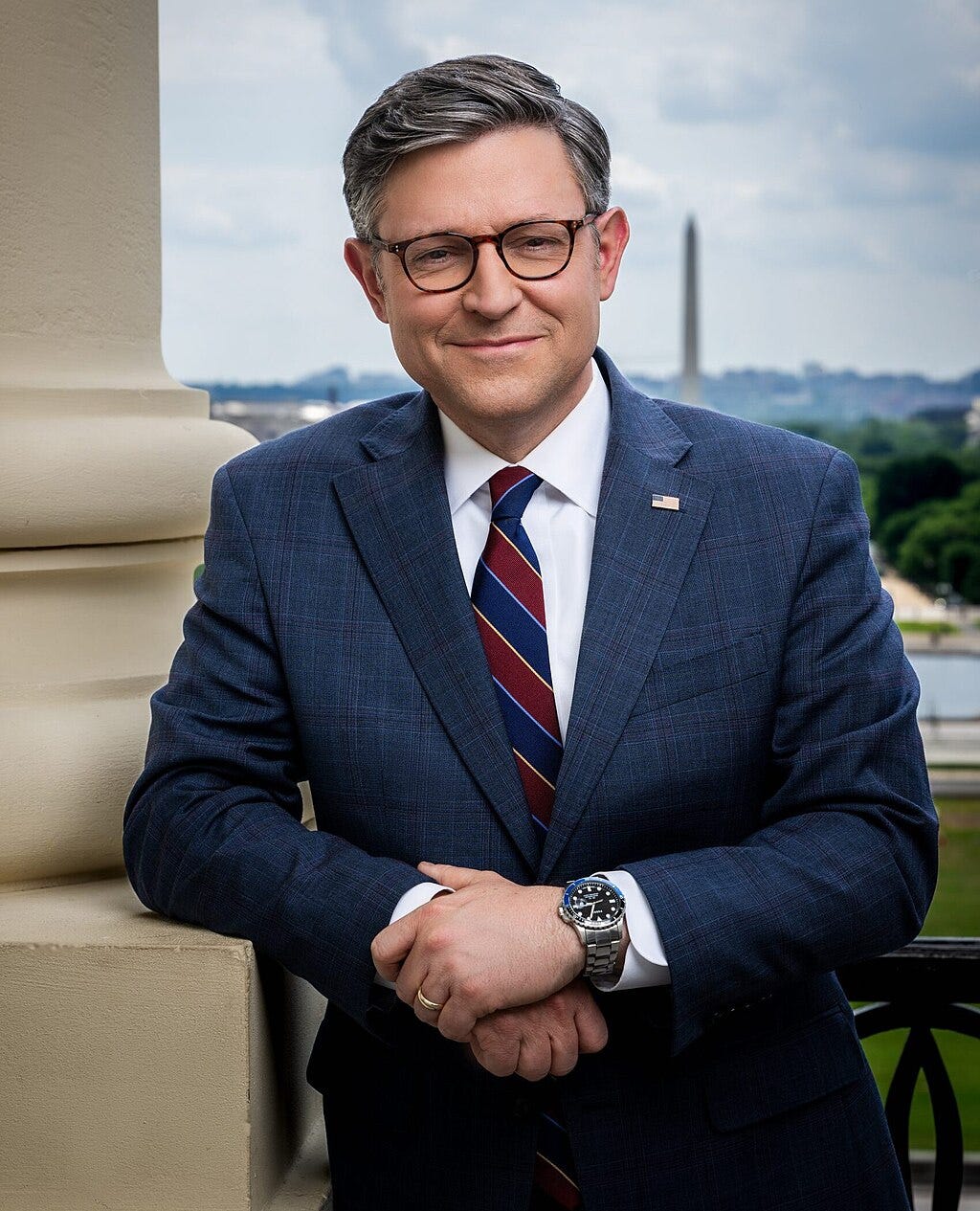 that fucker Mike Johnson, looking incredibly smug in his official portrait