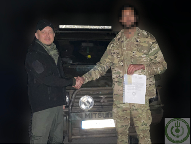 Vehicle delivery to International Legion 1st Battalion