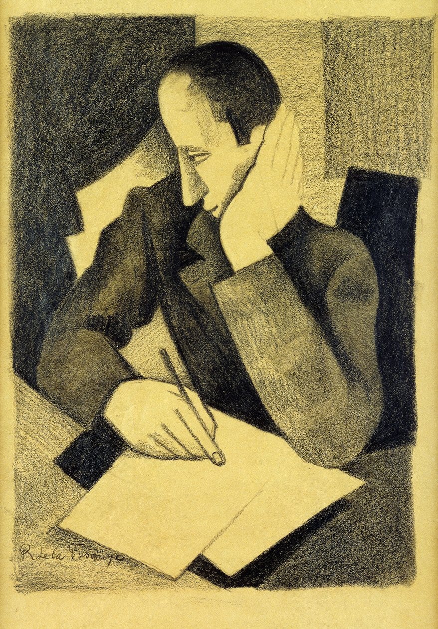Man Writing: Study for Paludes by Roger de La Fresnaye