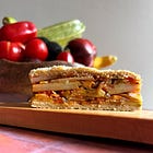 creative vegetarian food (?!) + vegetable slice 