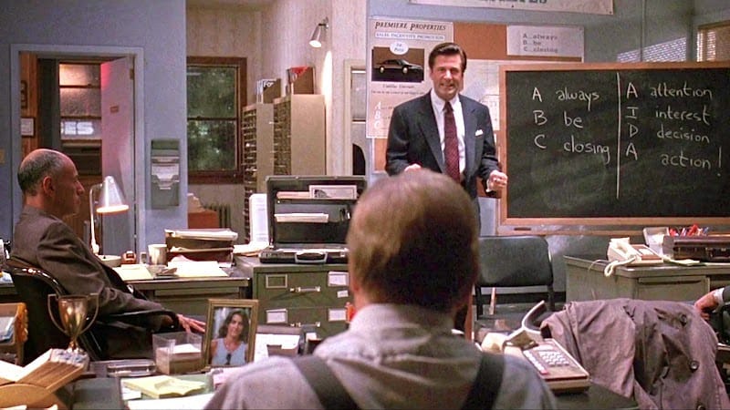 Scene from Glengarry Glen Ross