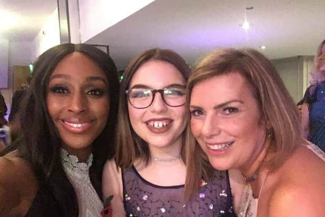 Ruth and Emily Murrell at the Pride of Britain awards, where they met singer Alexandra Burke Ruth and Emily Murrell at the Pride of Britain awards, where they met singer Alexandra Burke