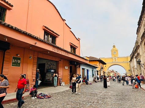 Colourful buildings in Antigua