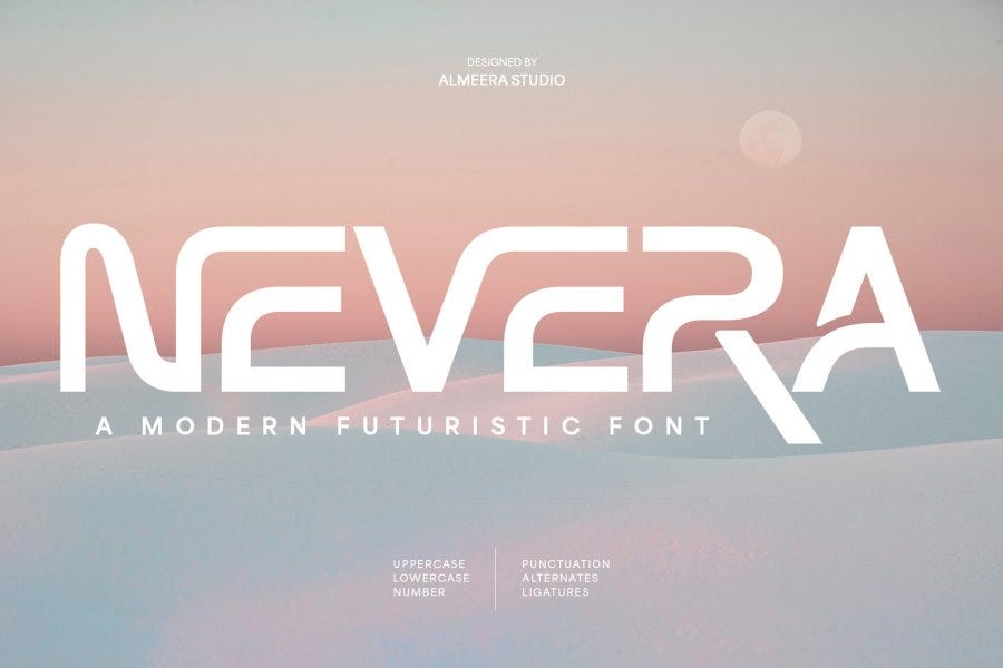Nevera Futuristic Font